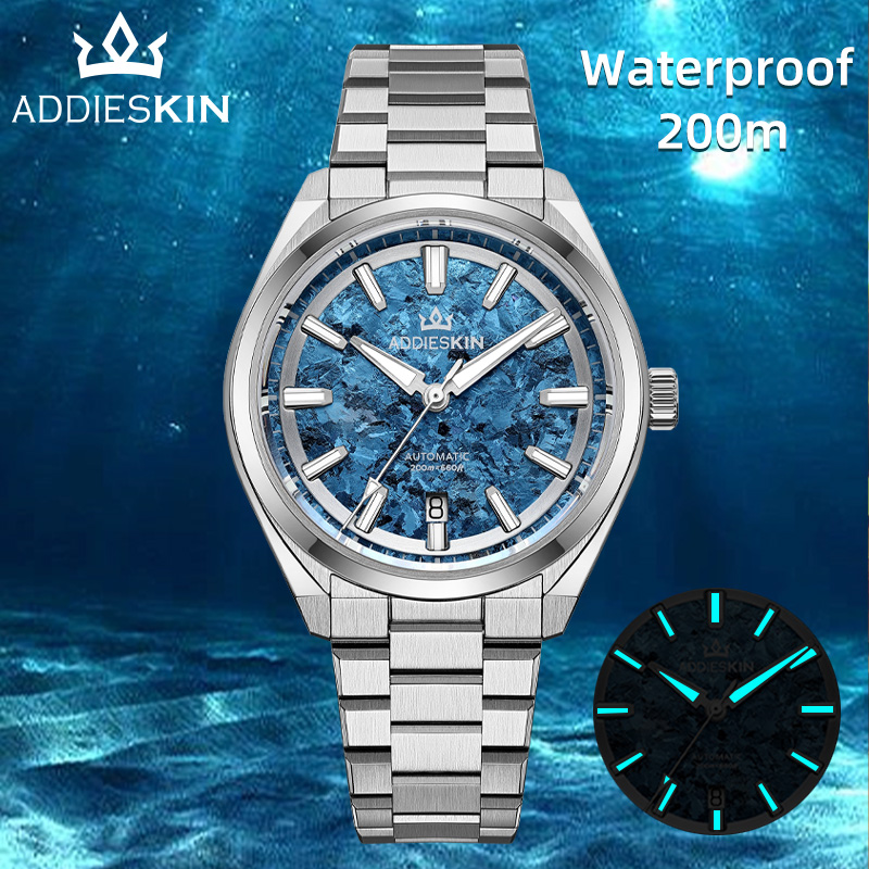 Luxury Watch Second Hand - AddiesKin K006 Blue Crystallized Titanium Dial