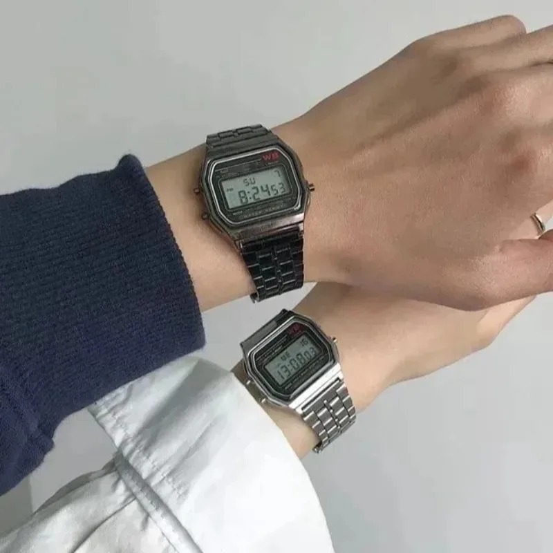 Luxury Watch Market - Luxury F91W Steel Band Watches LED