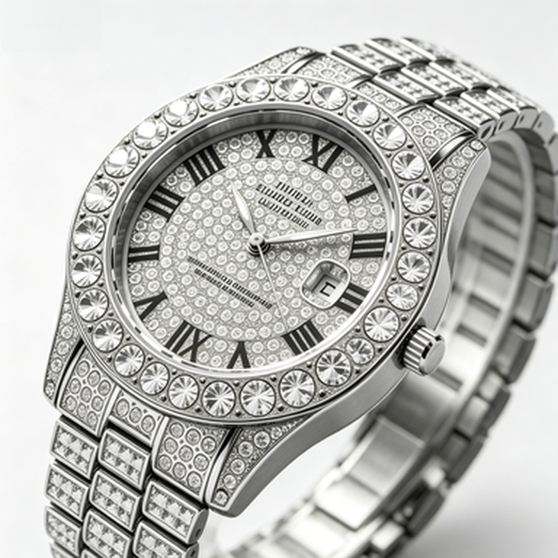 Luxury Watch Iceberg - Hot‑Selling Gold Luxury Iced‑Out Quartz Watch