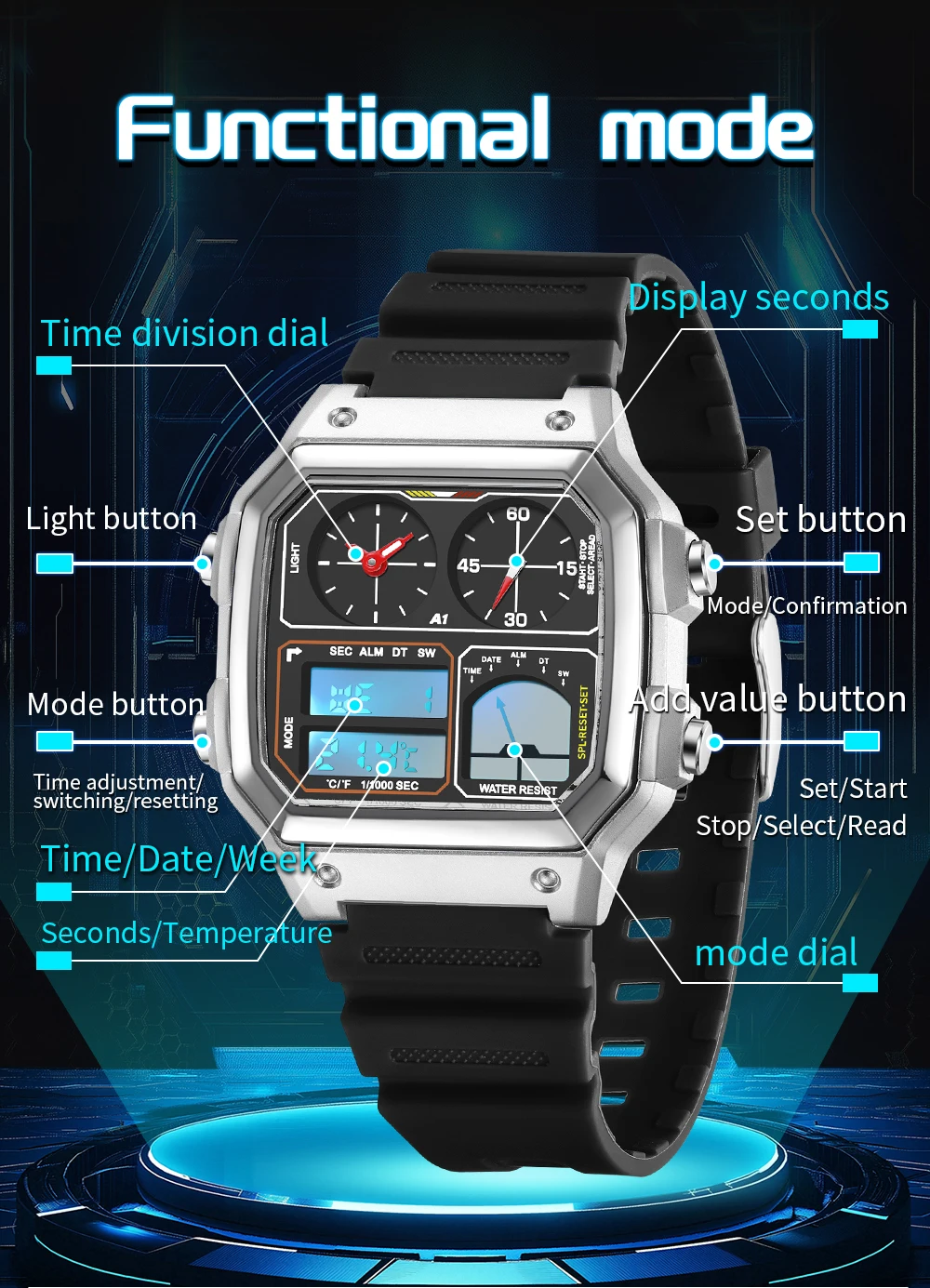 Fashion SANDA 6257 Popular Men - Luxury Watch Shop 评论和价格