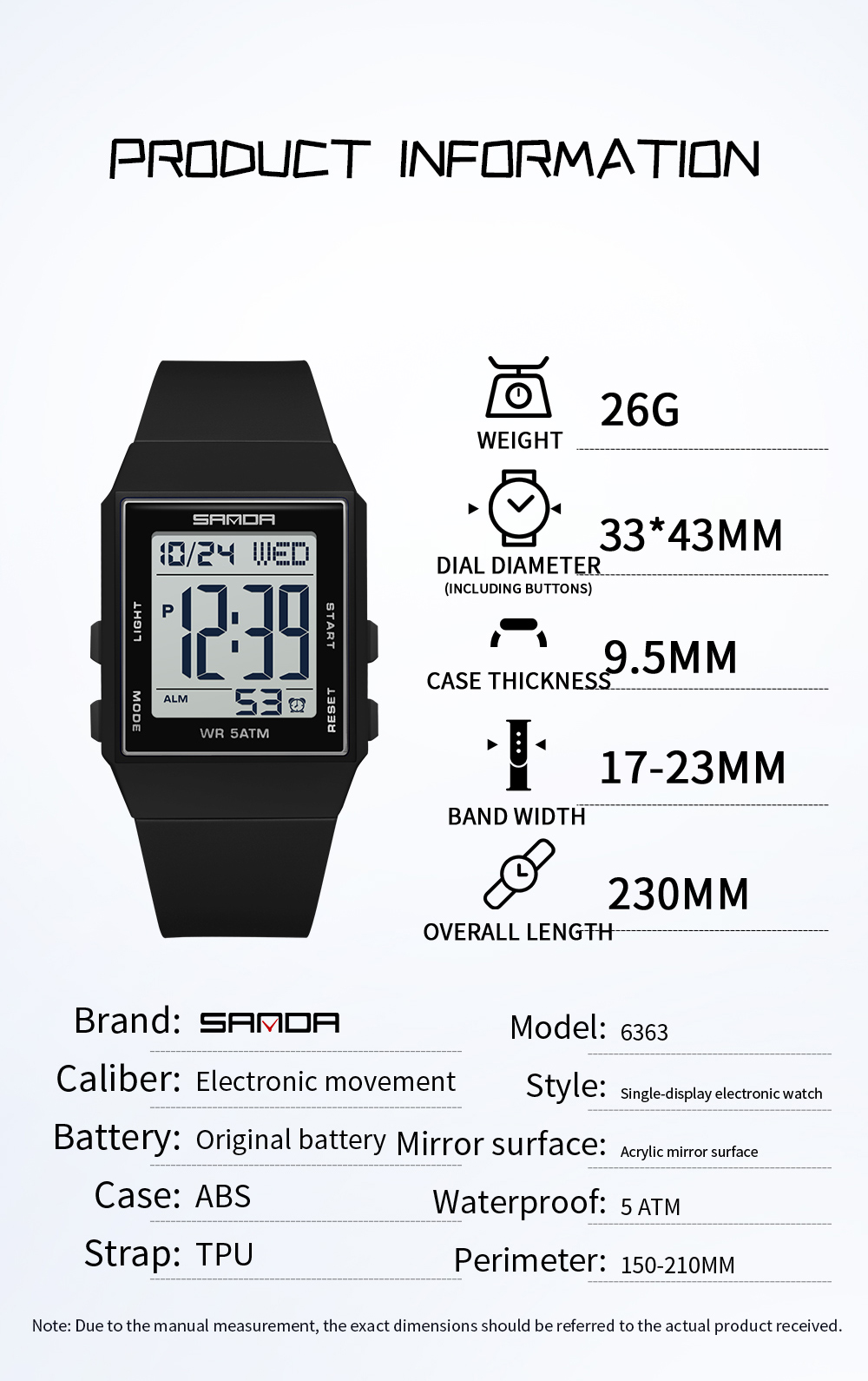 SANDA Student Casual Digital W - Luxury Watch Shop 评论和价格