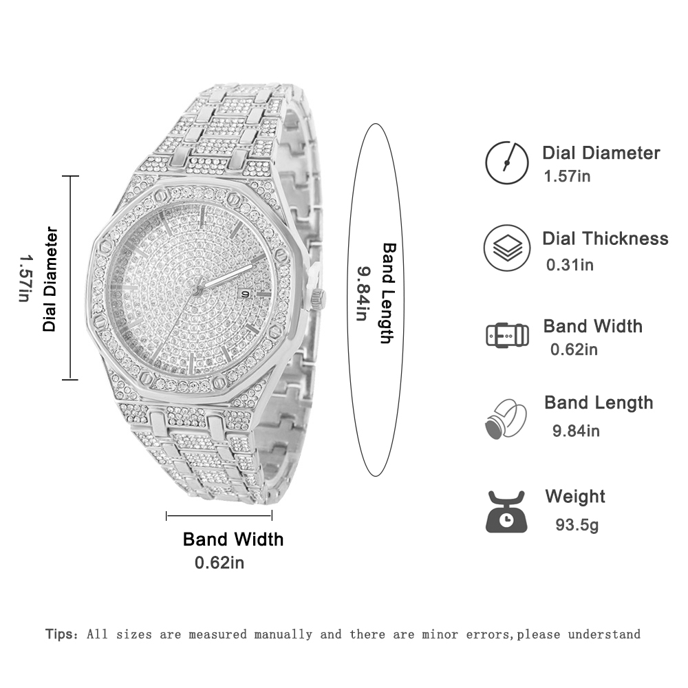 Iced Out Watch for Men Gold Wa - Luxury Watch Market 评论和价格