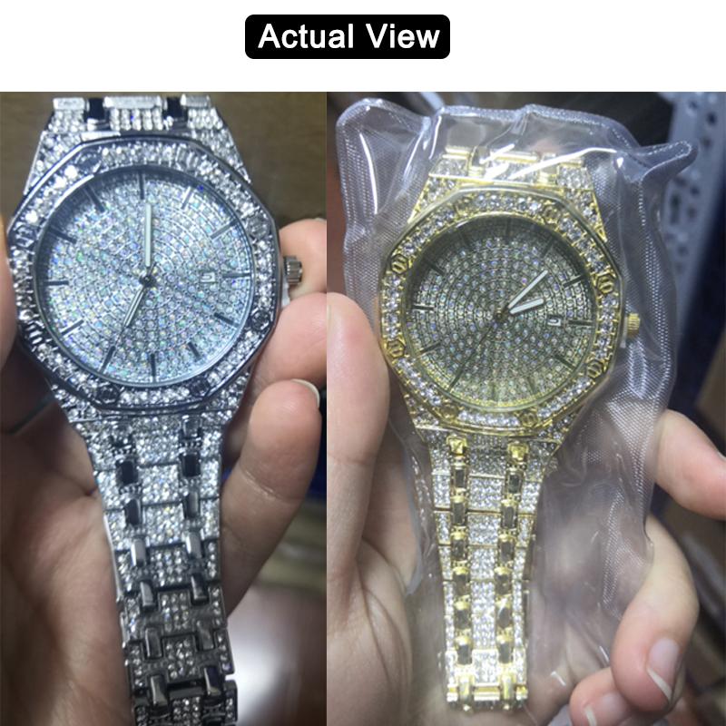 Iced Out Watch for Men Gold Wa - Luxury Watch Market 评论和价格
