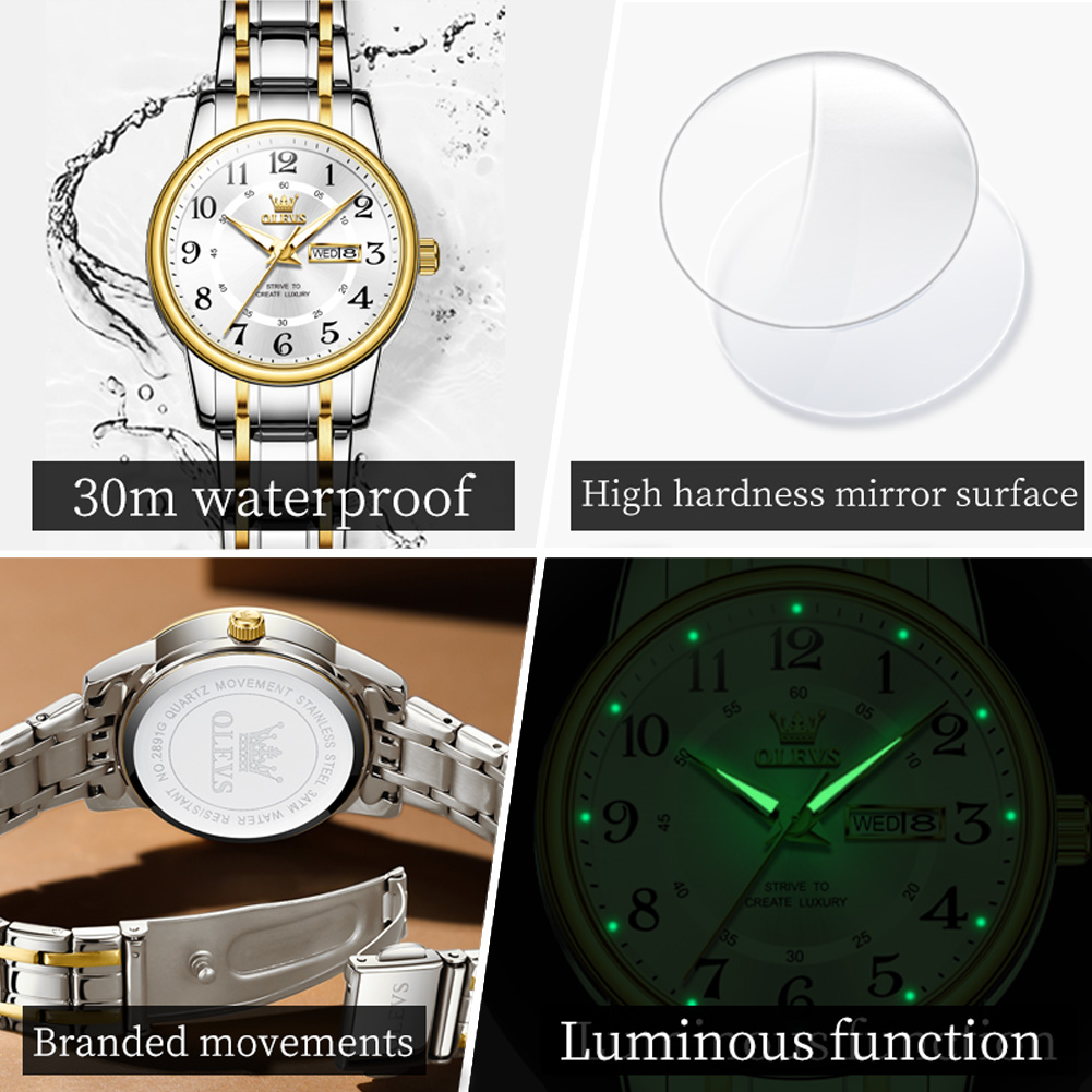 OLEVS 2891 Luxury Brand Fashio - Luxury Watch Green 评论和价格