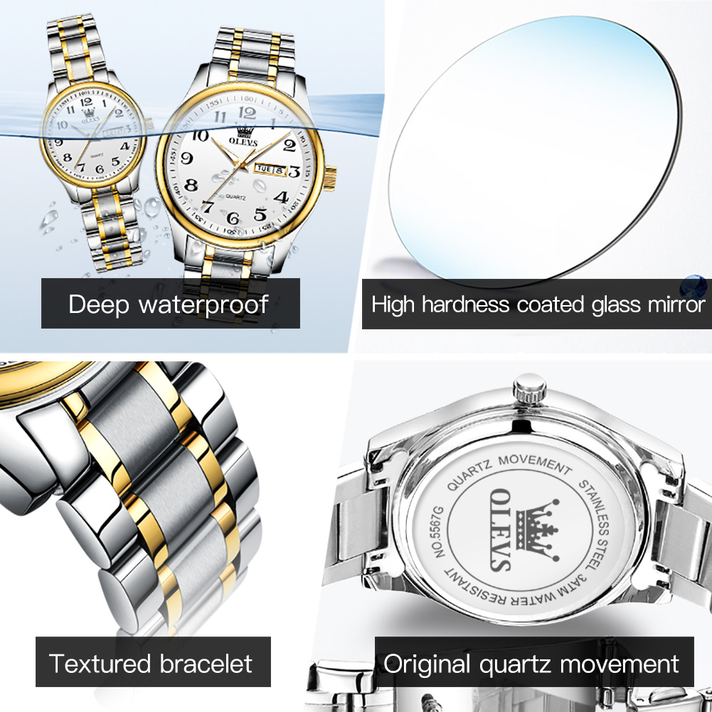 OLEVS New Fashion Couple Watch - Luxury Watch Market 评论和价格