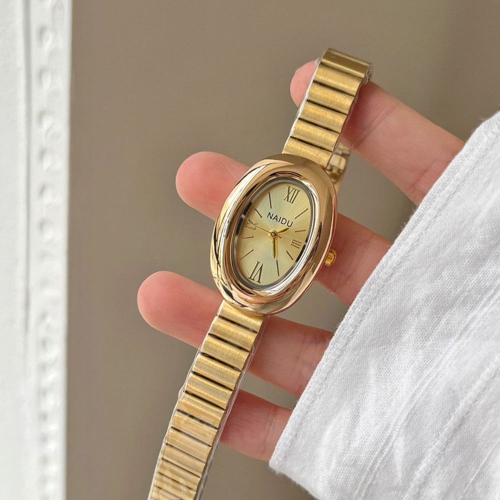 Luxury Brand Gold Oval Women Q - Luxury Watch Green 评论和价格