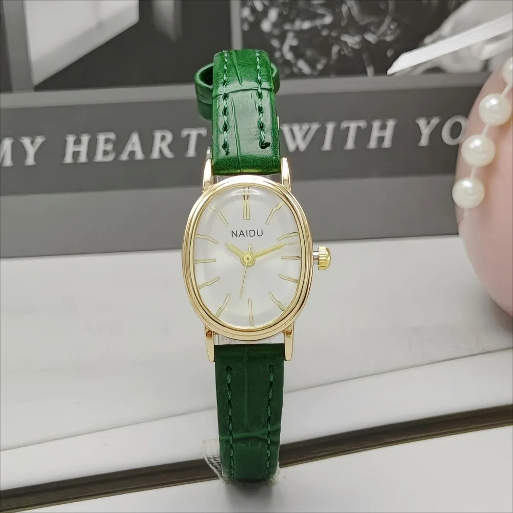 Fashion Brand Women Oval Dial  - Luxury Watch Green 评论和价格