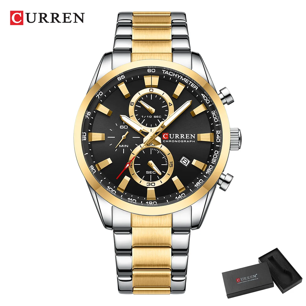 CURREN Casual Quartz Chrono Sp - Luxury Watch Kit 评论和价格