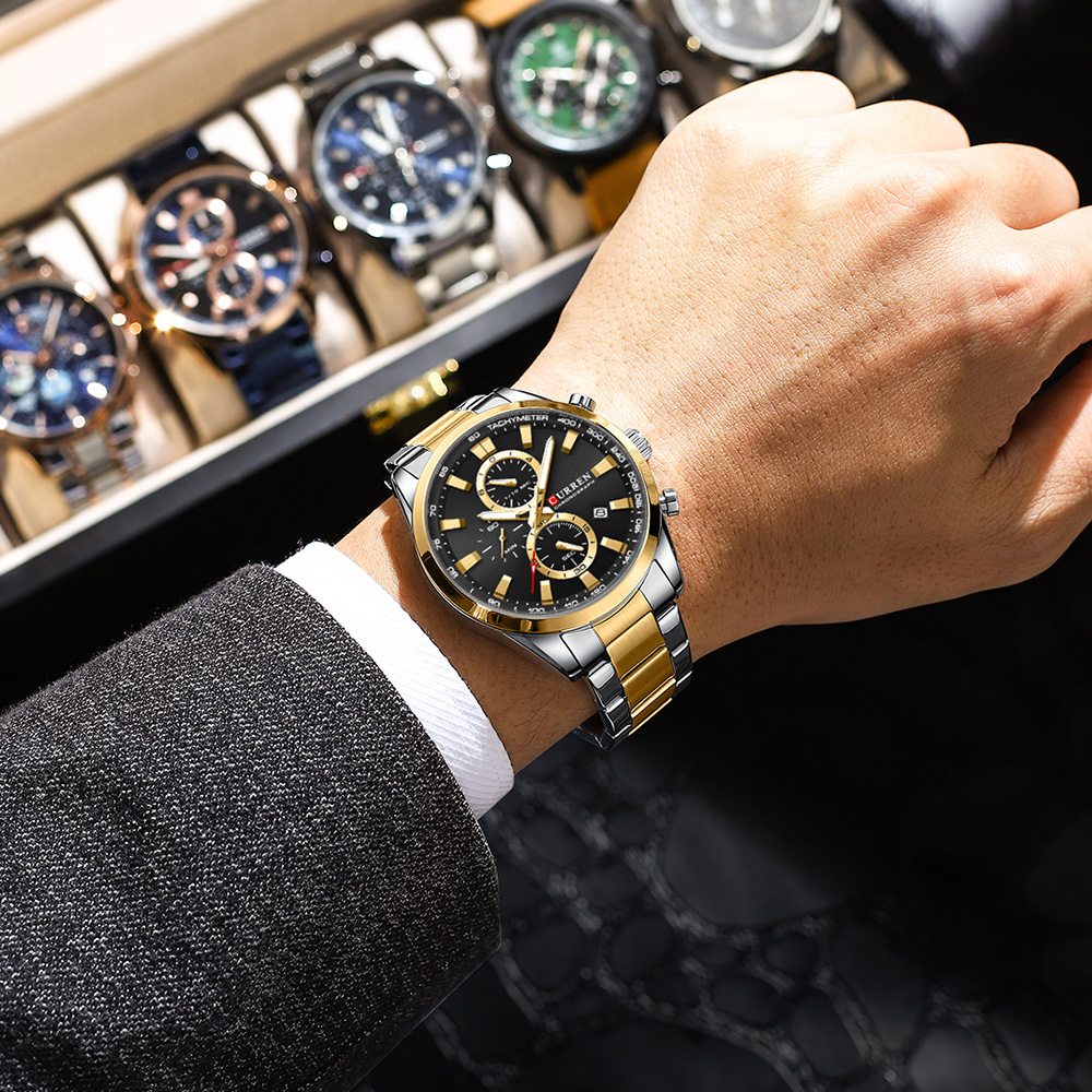 CURREN Casual Quartz Chrono Sp - Luxury Watch Kit 评论和价格