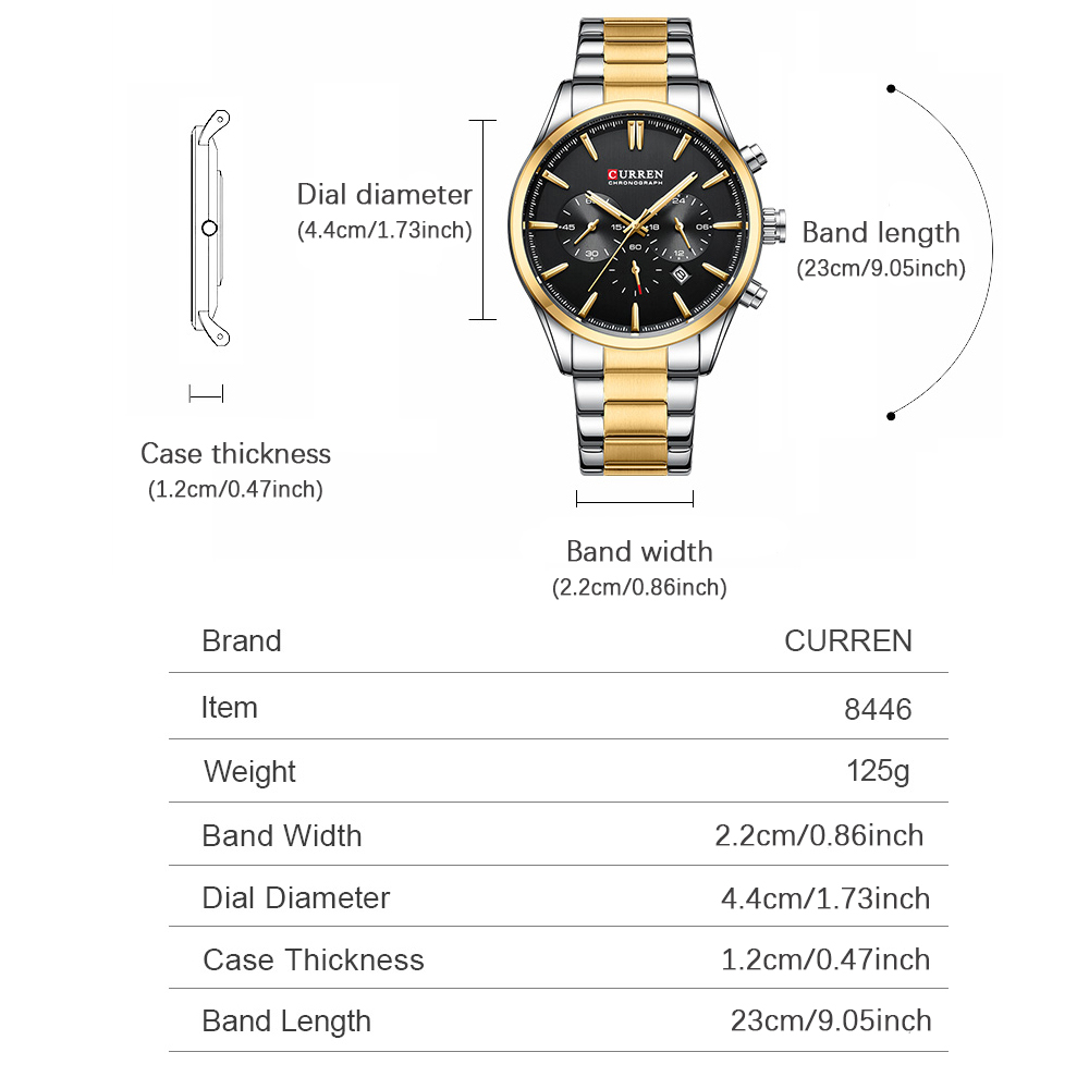 CURREN Casual Quartz Chrono Sp - Luxury Watch Kit 评论和价格