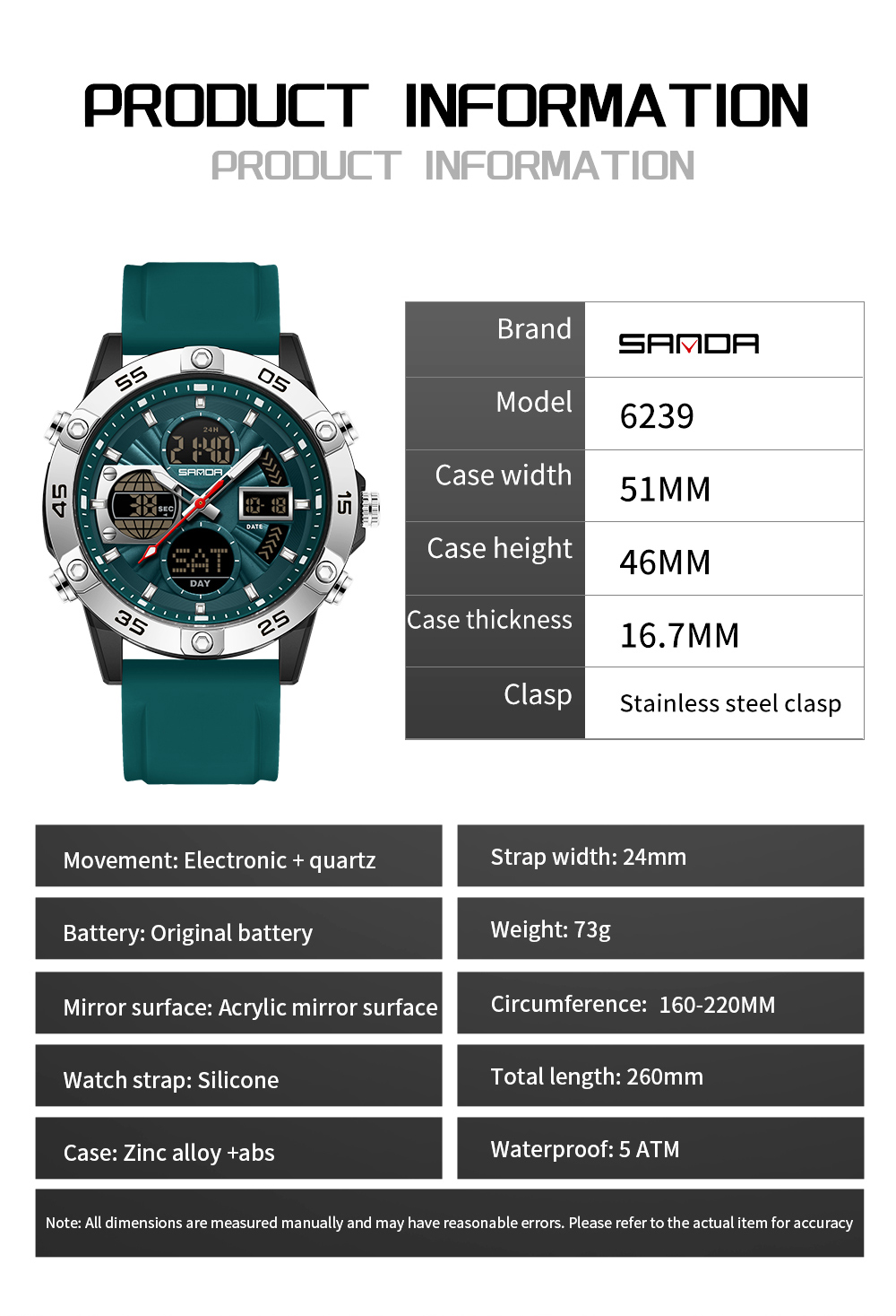 SANDA Fashion Luxury Cool Elec - Luxury Watch Shop 评论和价格