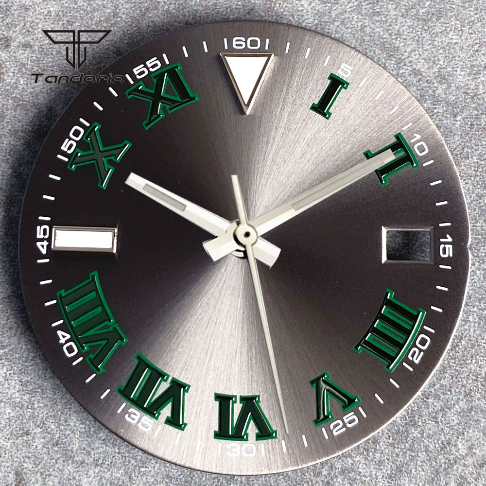 29mm Grey Sunburst Watch Dial  - Luxury Watch With Green Dial 评论和价格