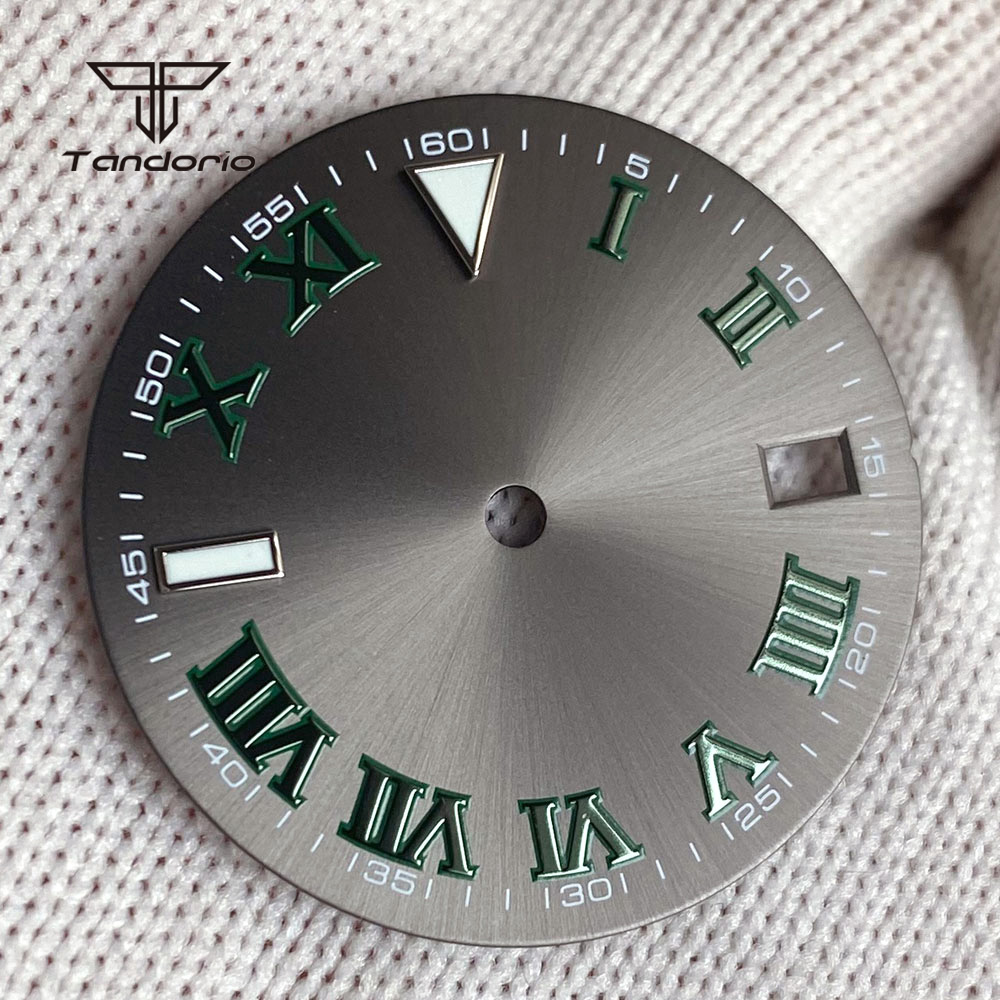 29mm Grey Sunburst Watch Dial  - Luxury Watch With Green Dial 评论和价格