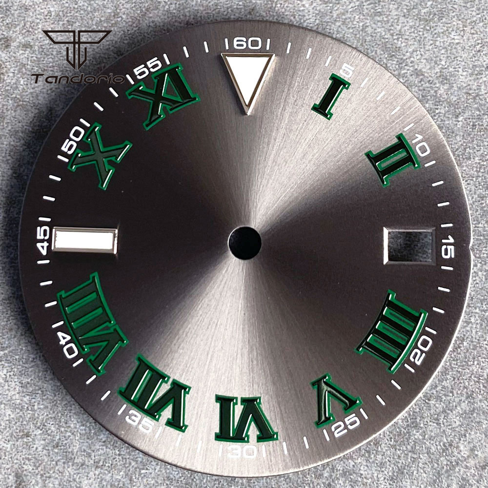 29mm Grey Sunburst Watch Dial  - Luxury Watch With Green Dial 评论和价格
