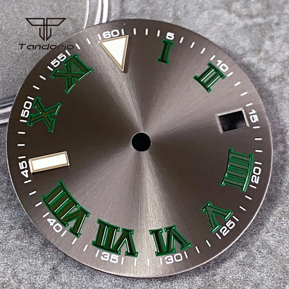 29mm Grey Sunburst Watch Dial  - Luxury Watch With Green Dial 评论和价格