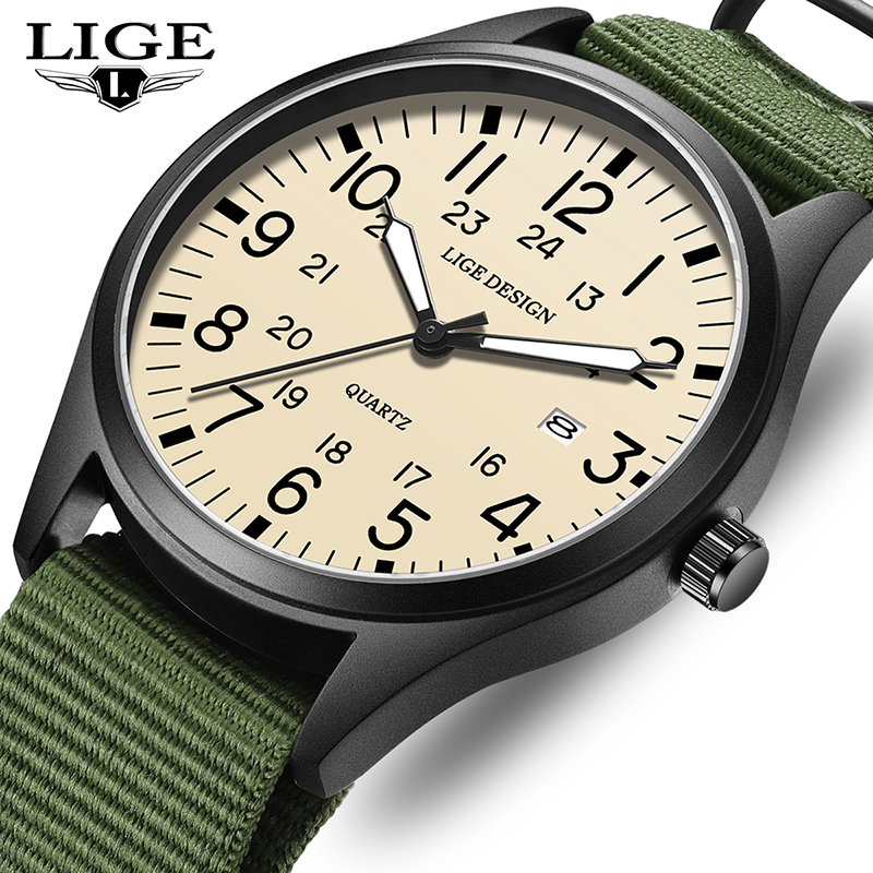 LIGE 2026 TOP NEW Quartz Wrist - Luxury Watch Green 评论和价格