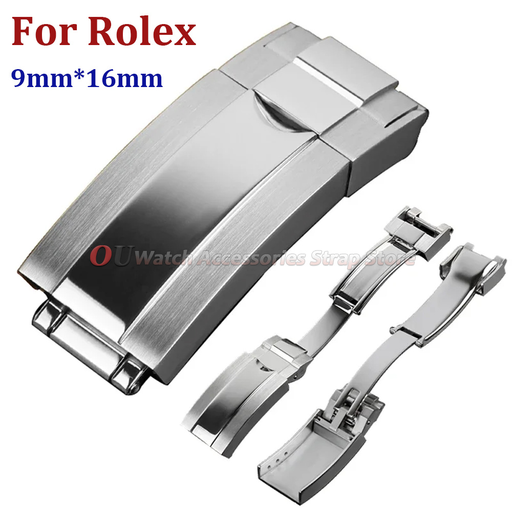9mmx16mm Stainless Steel Deplo - Luxury Watch Green 评论和价格