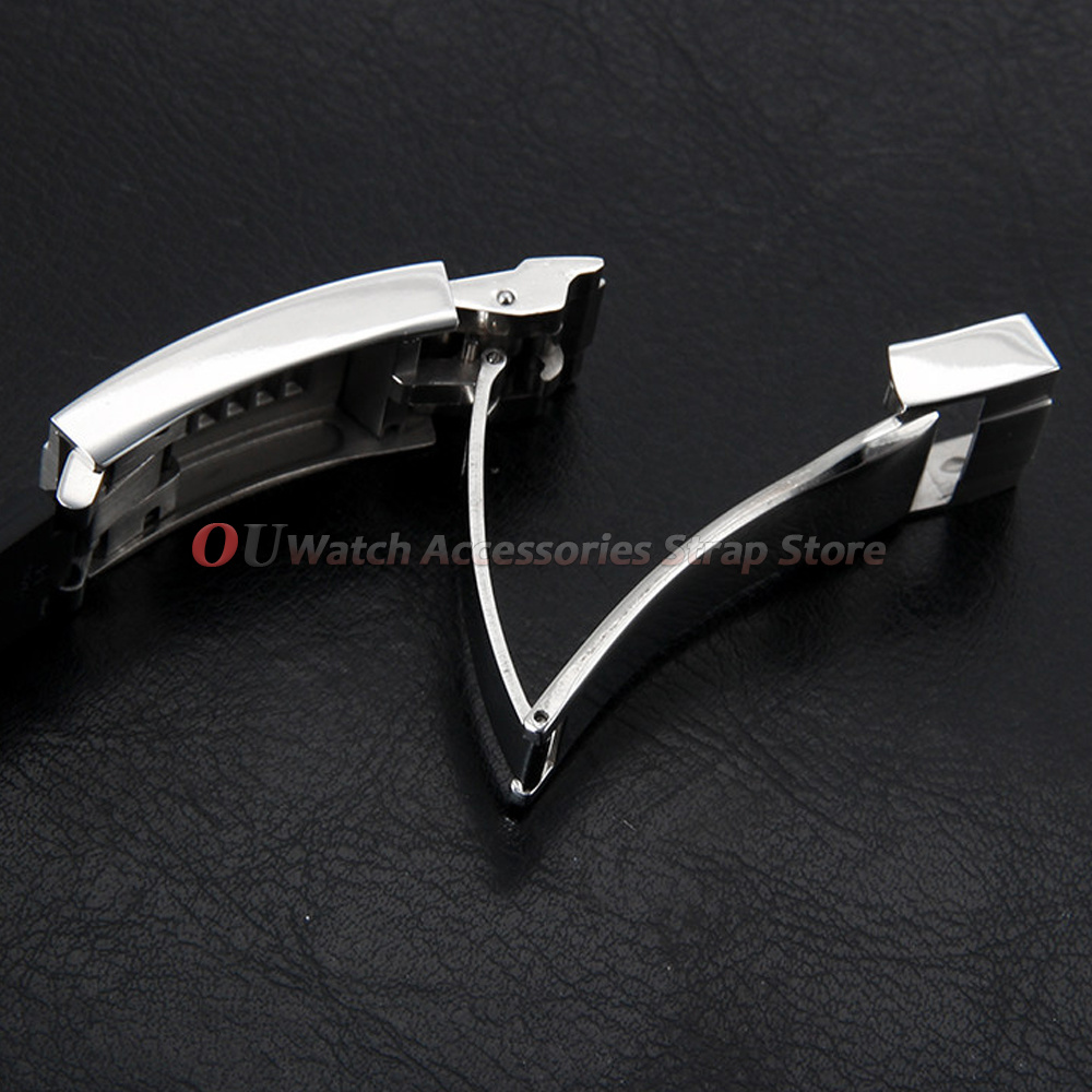 9mmx16mm Stainless Steel Deplo - Luxury Watch Green 评论和价格