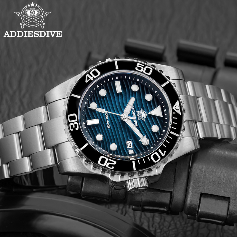 ADDIESDIVE Men's 2115 Quartz W - Luxury Watch Green 评论和价格